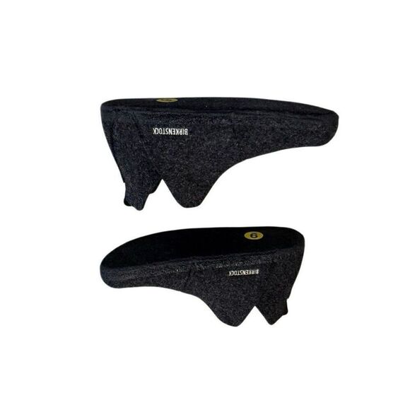 Birkenstock Andermatt Wool Felt Slipper Booties Gray L9 M7 EU 40 Shearling Lined main image 9